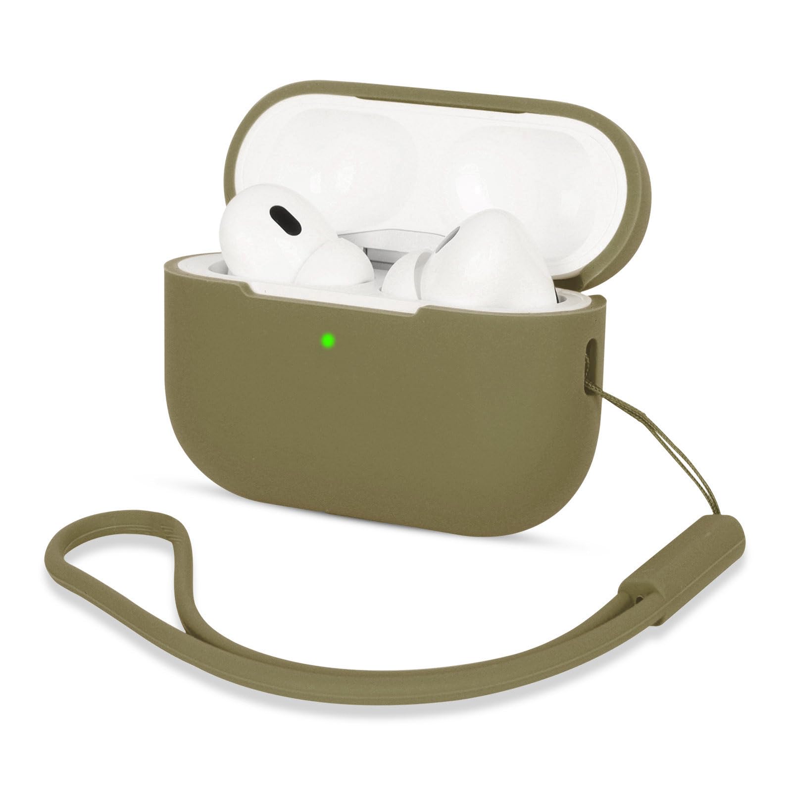 AOTUAO Funda para Airpods Pro 2 Case Cover, Fundas Protectora de Silicona Compatible con AirPods Pro 2 2022 con Silicona Lanyard, Funda Portátil a Prueba de Golpes, LED Frontal Visible, Negro — view 12