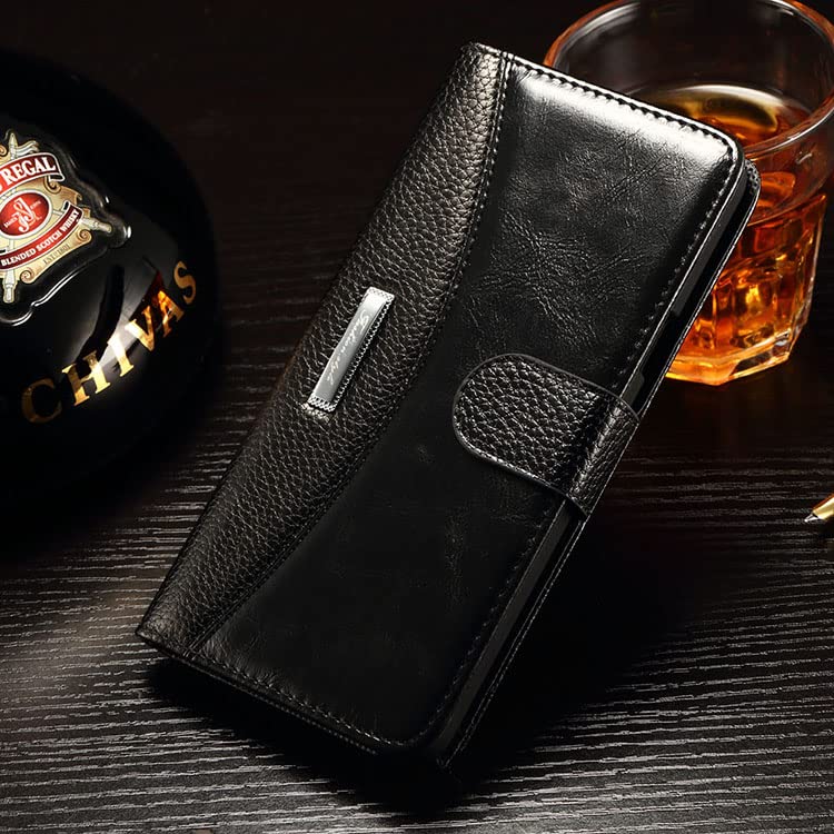 Dkandy for Oppo Reno 7 Pro 5G, Professional Series Leather Flip Wallet Case Stand with Metal Logo, Magnetic Closure & Card Holder Cover for Oppo Reno 7 Pro 5G - (Professional Black) (B09YVCW785) Amazon Price History, Amazon Price Tracker