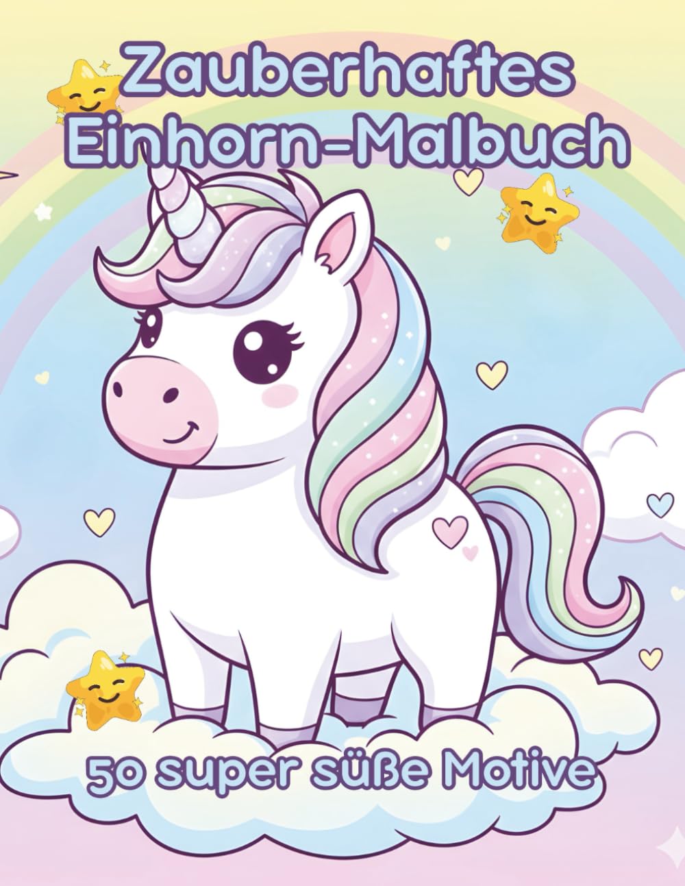 Mein Zauberhaftes Einhorn-Malbuch: 50 super süße Einhorn Motive: Das große Ausmalbuch für Kleinkinder und Anfänger – mit extra dicken Linien, großen, einfachen Flächen und hohem Spaßfaktor