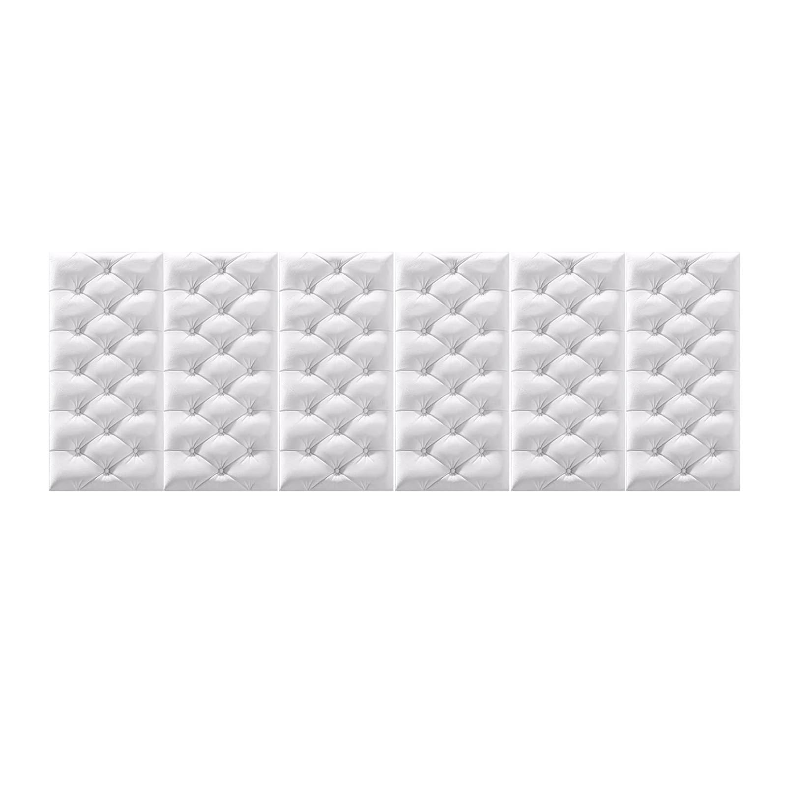 Coussin mural anti-collision 3D autocollant - Lot de 6 panneaux rembourrés pour chambre enfant