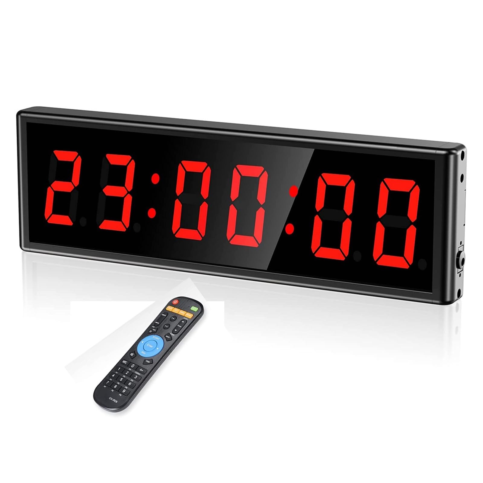 CVFRDD LED Countdown Clock, 2.3" LED Gym Timer, Interval Timers, Digital Countdown Wall Clock Fitness Stopwatch For Home Real Time
