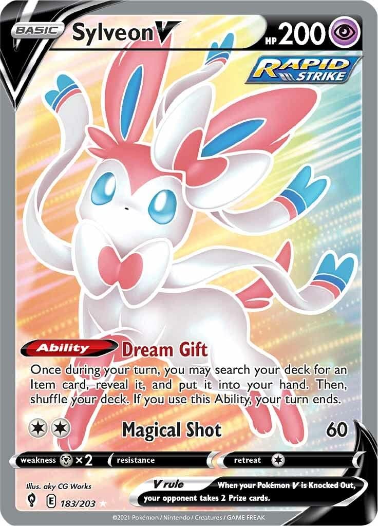 Sylveon V - 183/203 - Ultra Rare (Full Art) - Sword & Shield - Evolving Skies