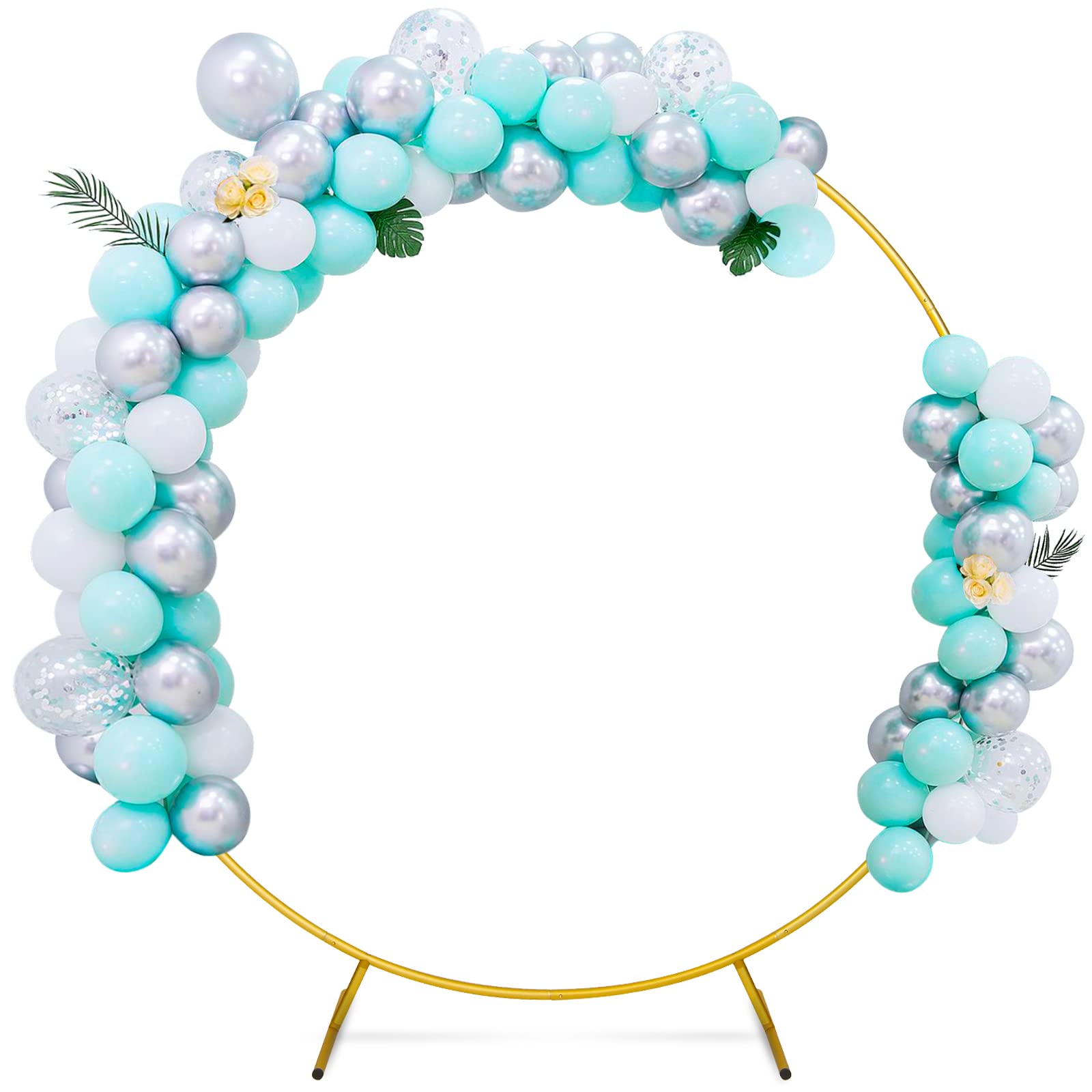 Buy Loninak Round Metal Wedding Arch, 6.7FT (2M) Circle Balloon Arch