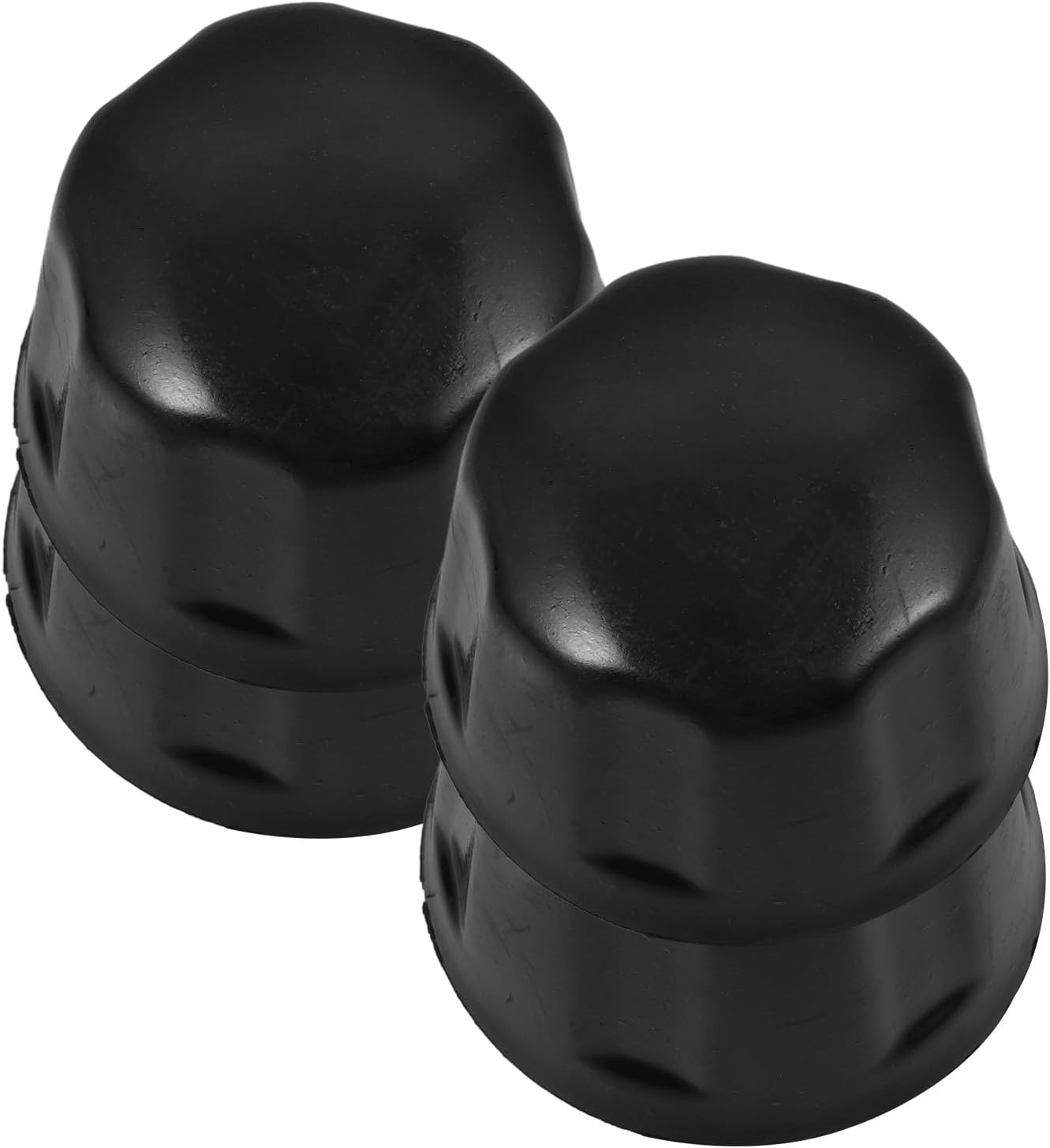 4pcs Black Rubber Lug Nut Covers for Atv Wheel Hub Nuts and Rim Wheels, Sturdy Dust Protection Caps to Withstand Elements, Fits 110-250cc Atv Quad Bikes