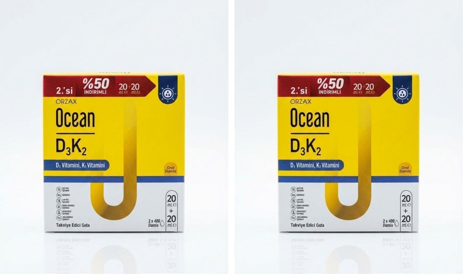 Orzax Ocean D3K2 Damla 2.%50 Indirimli (2 paketi)