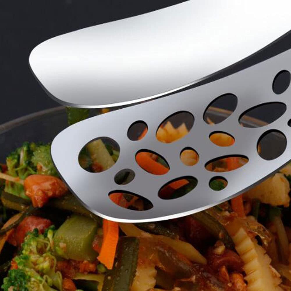 Pinzas de Cocina Pinzas para Alimentos de Acero Inoxidable, Agarre Antideslizante para latas, tamaño: 25.5cn * 5.2cm * 24.5cm * 3.6cm, 1 Pieza