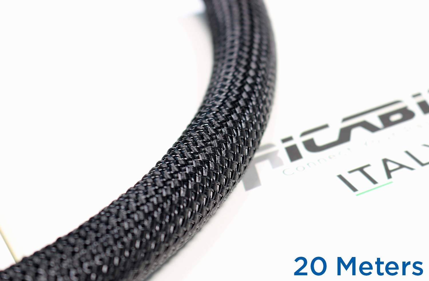 Ricable Custom BB20/20 - Nero/Nero 20 mt - Guaina Calza x Cavo 16-22 mm