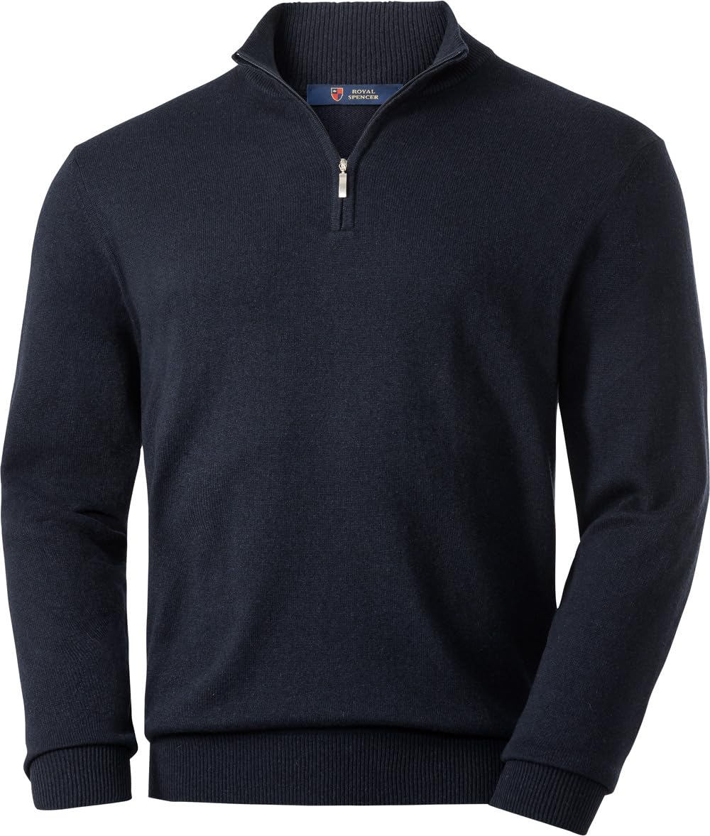 Herrenpullover aus Kaschmir-Seide in Bordeaux, mit kurzem Reißverschluss, für Anlässe aus Business & Freizeit, angenehmes Tragegefühl, Bordeaux, M-3XL