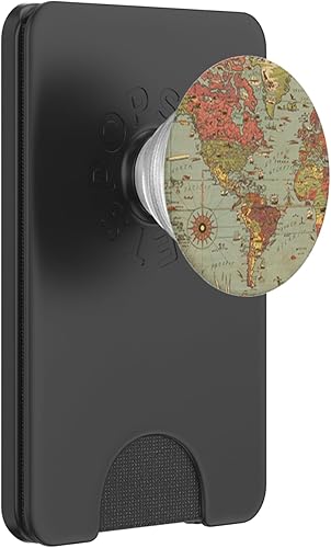 Miniatura 8 de Vintage Travel World Map Design Travel Globe Antecedentes PopSockets PopGrip: agarre intercambiable para teléfonos y tabletas