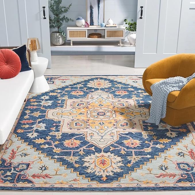 Image of Handmade Primium Collection Pure Woolen Carpet for Living Room,Bedroom and Hall (6 X 9) Feet Color Multi-19