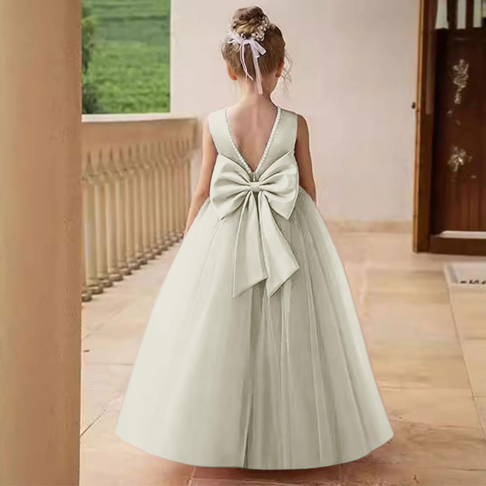 Generisch Elegantes Kleid für Mädchen, Festliche Anlässe, Hochzeit, Geburtstag, Party, mit Schleife