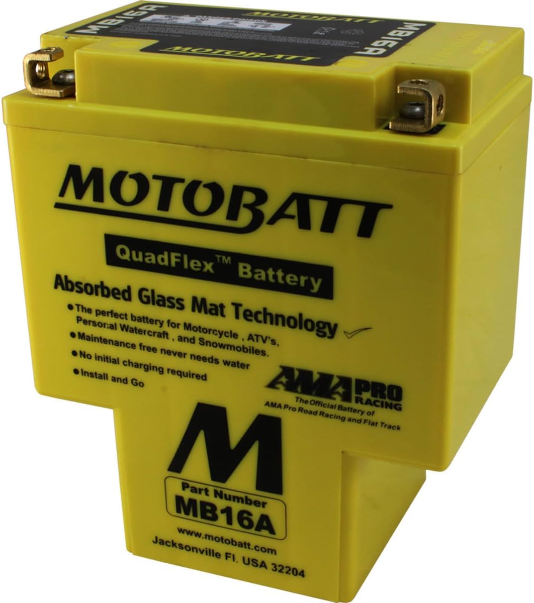 DB Electrical MB16A Battery Compatible With/Replacement For Motobatt 17.5, Shadow Spirit 1985-1997, Vt1100C2 A.C.E. 1995-1999, Vt750C 1983, Vt700C 1984-1985, T 1100Cc 1998-2000 HYB16AA HYB16A-AB