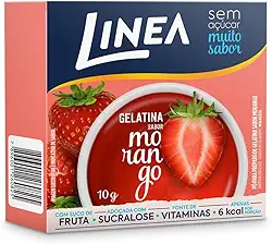 Linea Gelatina em Pó Sabor Morango 10g
