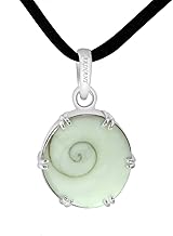 Arihant Gems & Jewels 925 Silver Gomti Chakra Pendant | Certified Natural Astrological Gemstone | Unisex Design for Men & Women