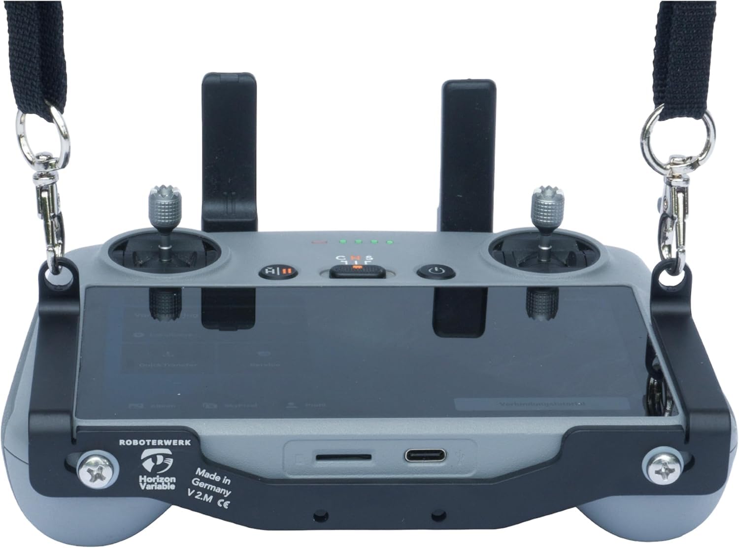 Roboterwerk - Universelles Schultergurt-System für DJI Controller: Kompatibel mit DJI Smart, RC Pro, RC & RC2 - Innovative Waagerechte Aufhängung für Stabilität und Präzise Steuerung