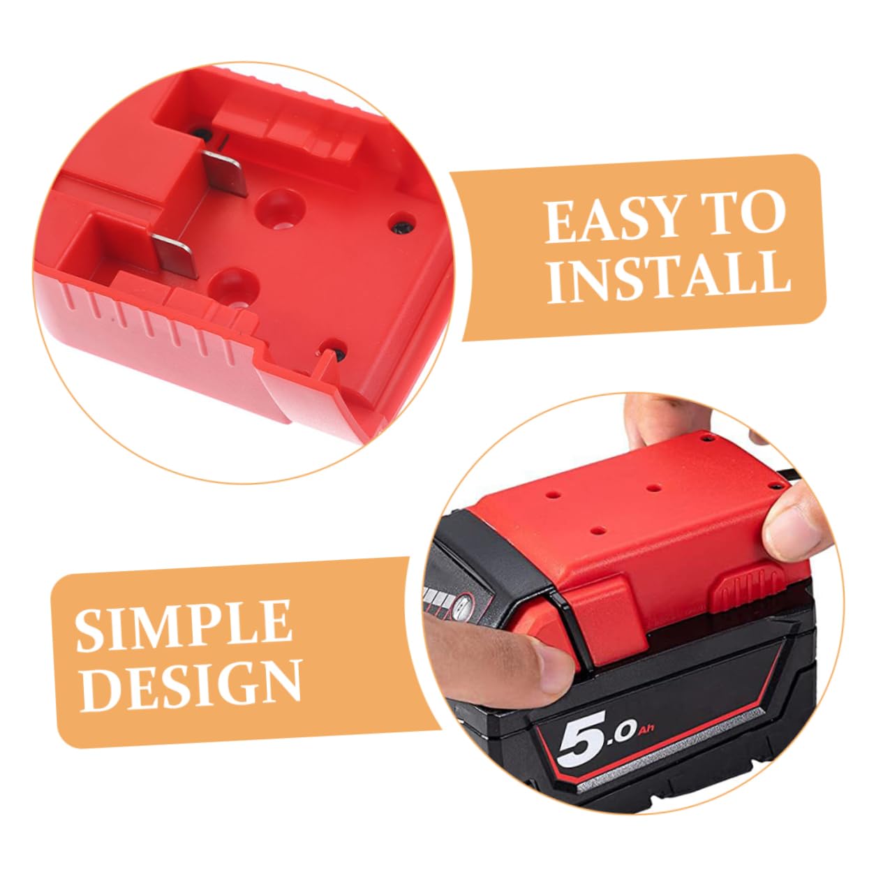 POPETPOP 3sets Adattatore Batteria Per Utensili Elettrici Connettore Power Dock Compatibile Facile Installazione e Resistente Per Prolungato