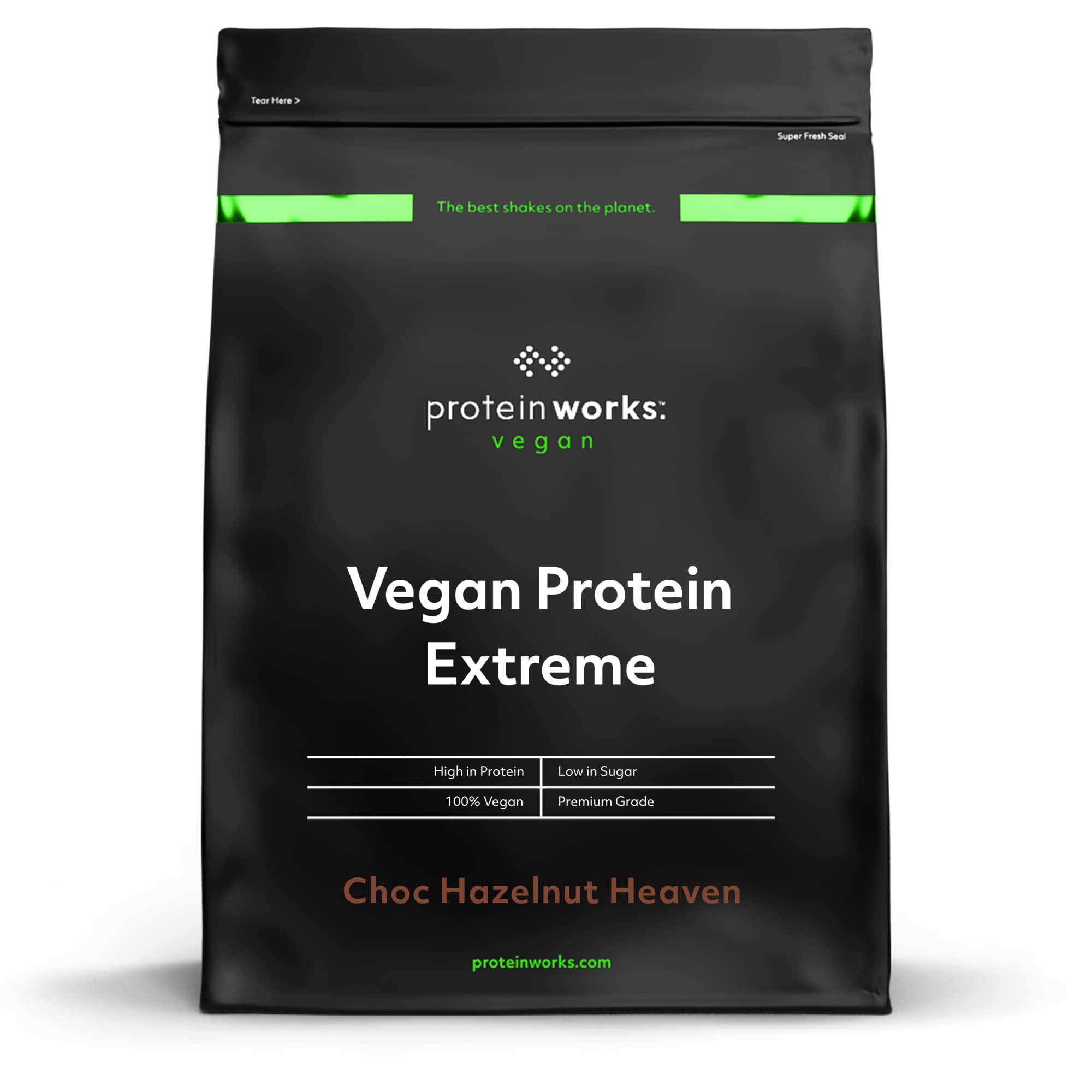 Protein Works - Vegan Protein Extreme | 29g Plant Based Protein | Added Vitamin Blend | 57 Servings | Choc Hazelnut Heaven| 2kg