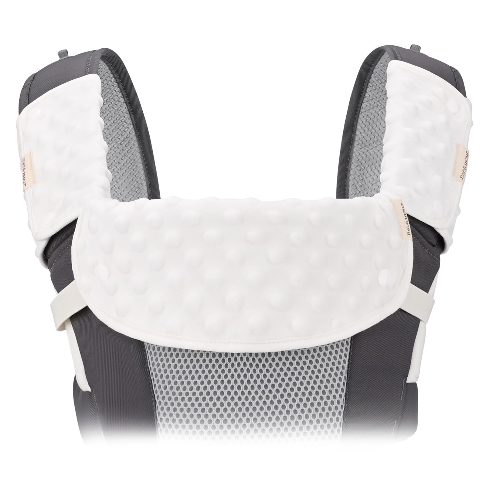 bebear Sucking Pads for Baby Carrier Teething Pads Drool Bibs Cotton 3PC Fits All Brands Baby Carrier, Strawberry - Image 2