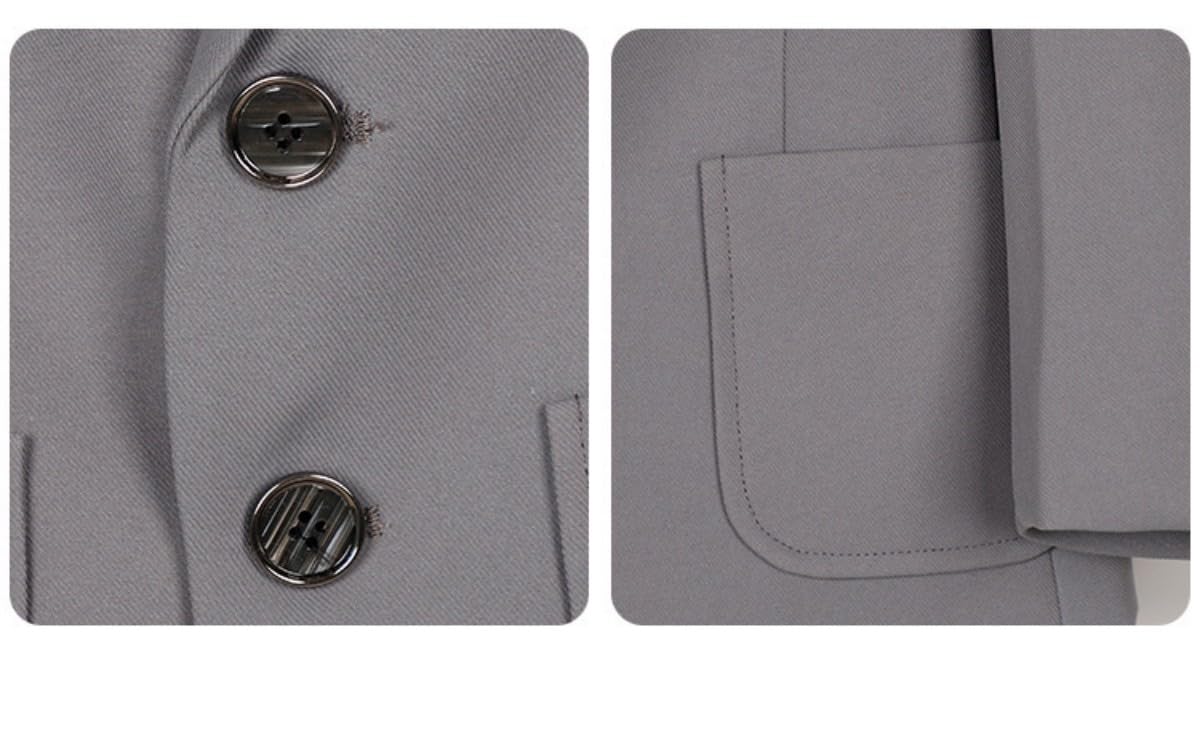 Set da 3 pezzi per ragazzi per bambini, smoking, per matrimonio, formale, set di pantaloni con fiocco