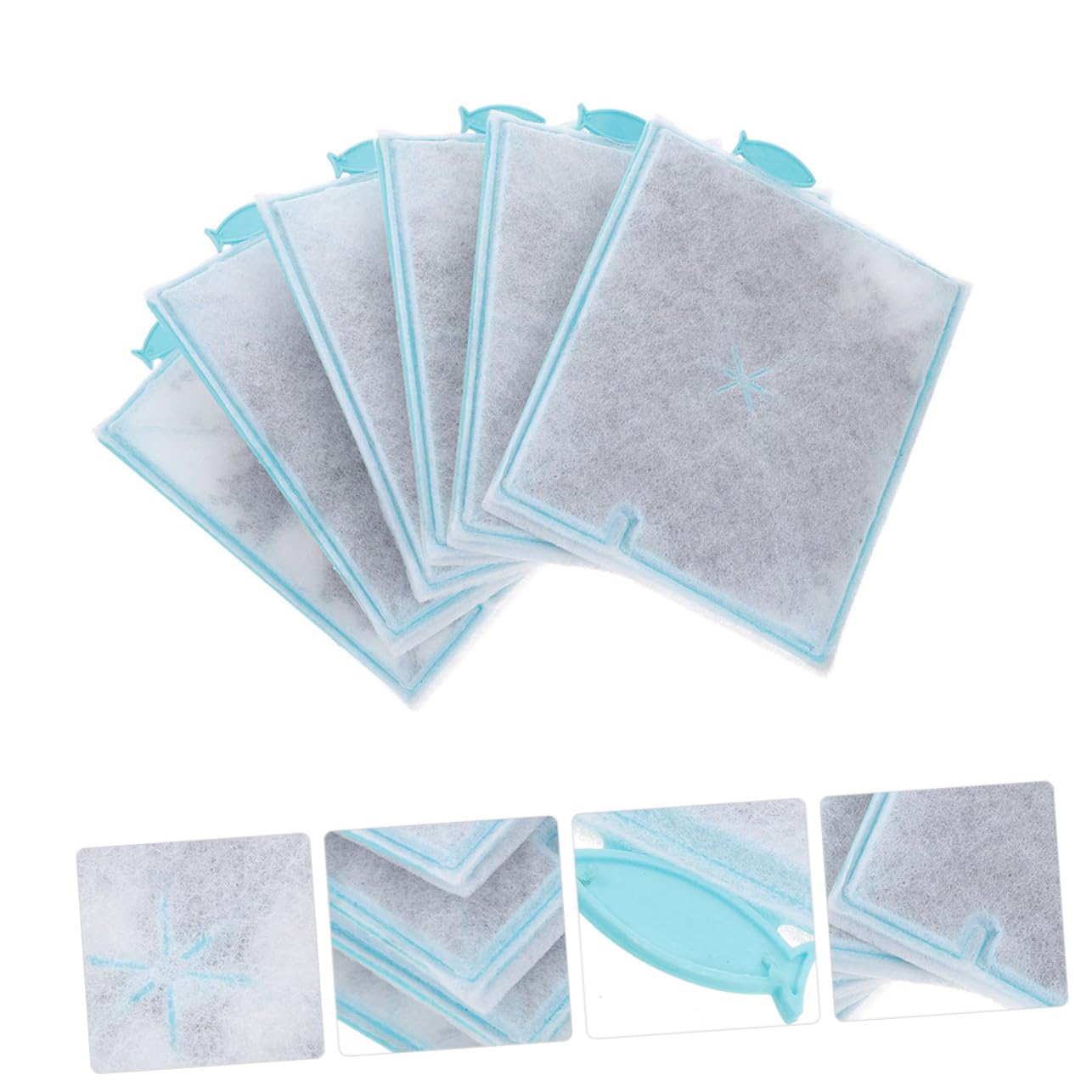 VANZACK 24piezas Almohadillas De Filtración De Algodón para Compatible Accesorios De Pecera para Purificación De Agua Filtración Efectiva y