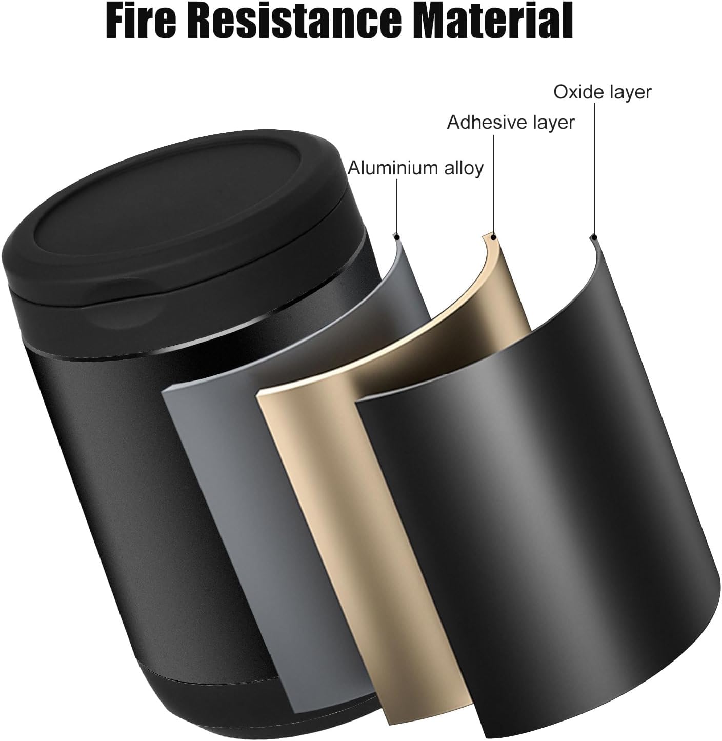 Slakerbe Auto-Aschenbecher Edelstahl Mit LED - Abnehmbar, Winddicht, Blau