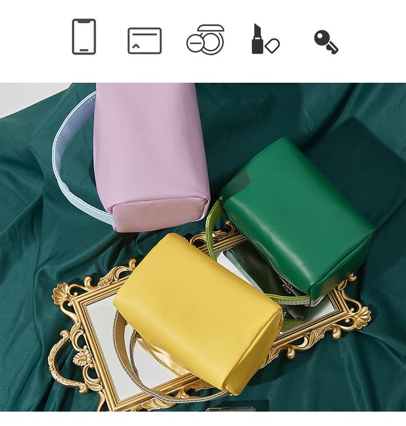 Miniatura 6 de Y2K - Bolsa de maquillaje estética, pequeña bolsa de cosméticos para mujer, bolsa de maquillaje de viaje, bolsa de aseo (verde)