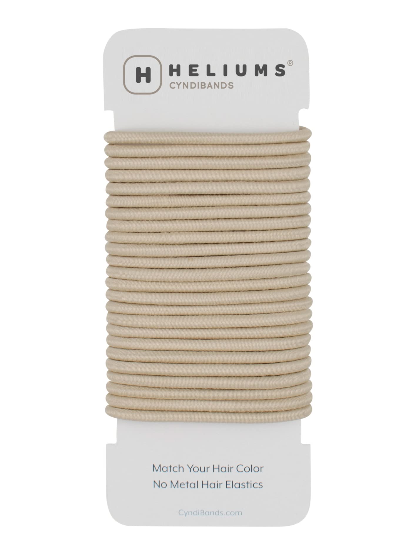 Cyndibands Hair Bands - Light Blonde - 4mm x 4.5cm Elastic Hair Bobbles - Non-Snag Fabric Hair Ties – Match Your Hair Color Ponytail Holders - 24-Pack