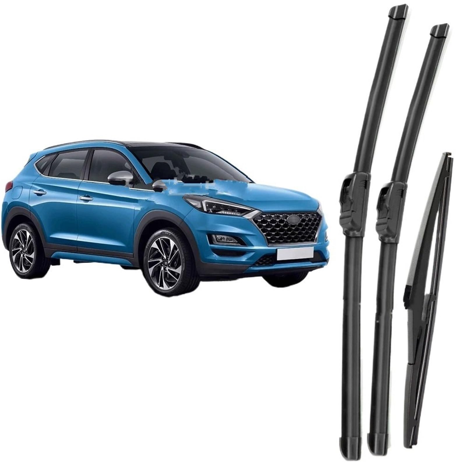 Spazzole di ricambio per tergicristalli Adatto per parabrezza Hyundai 26"16"14" set di spazzole tergicristallo anteriori e posteriori Tergilunotto Rear