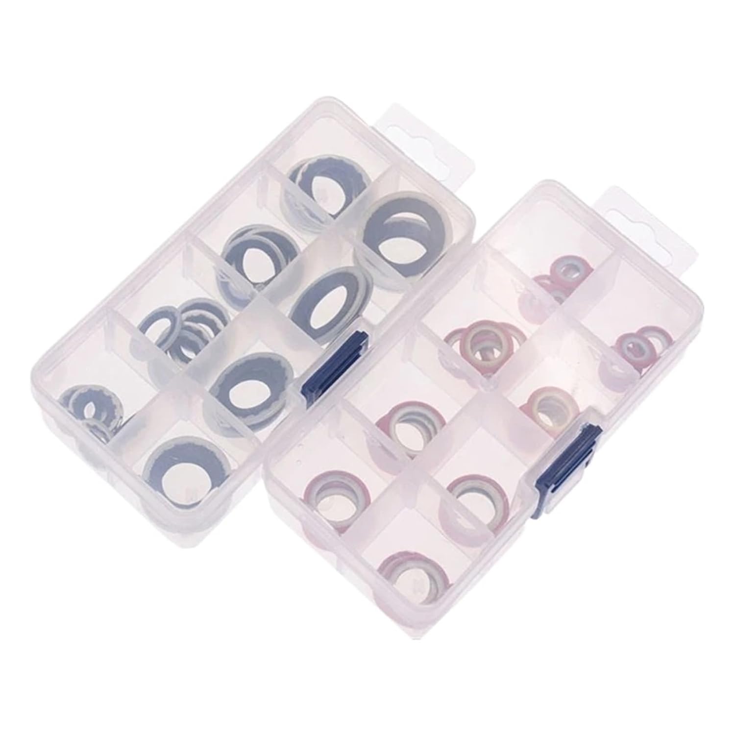 A/C Seal Kit 30 Pieces/Set Automotive Air Conditioning System Sealing O-Ring Kit,Pipe Head Sealing Gasket for AC Valve Core(A)