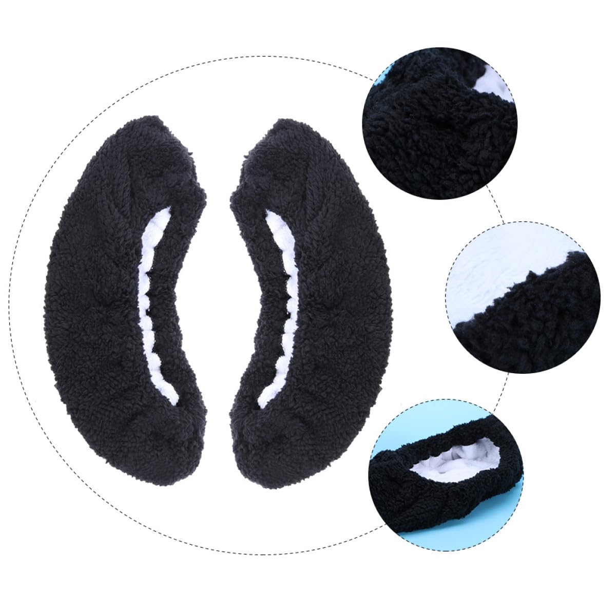 YARNOW 6paires Housses Éponge Absorbantes pour Lames De Patin à Glace Élastique Peluche pour Patinage Artistique Et Hockey