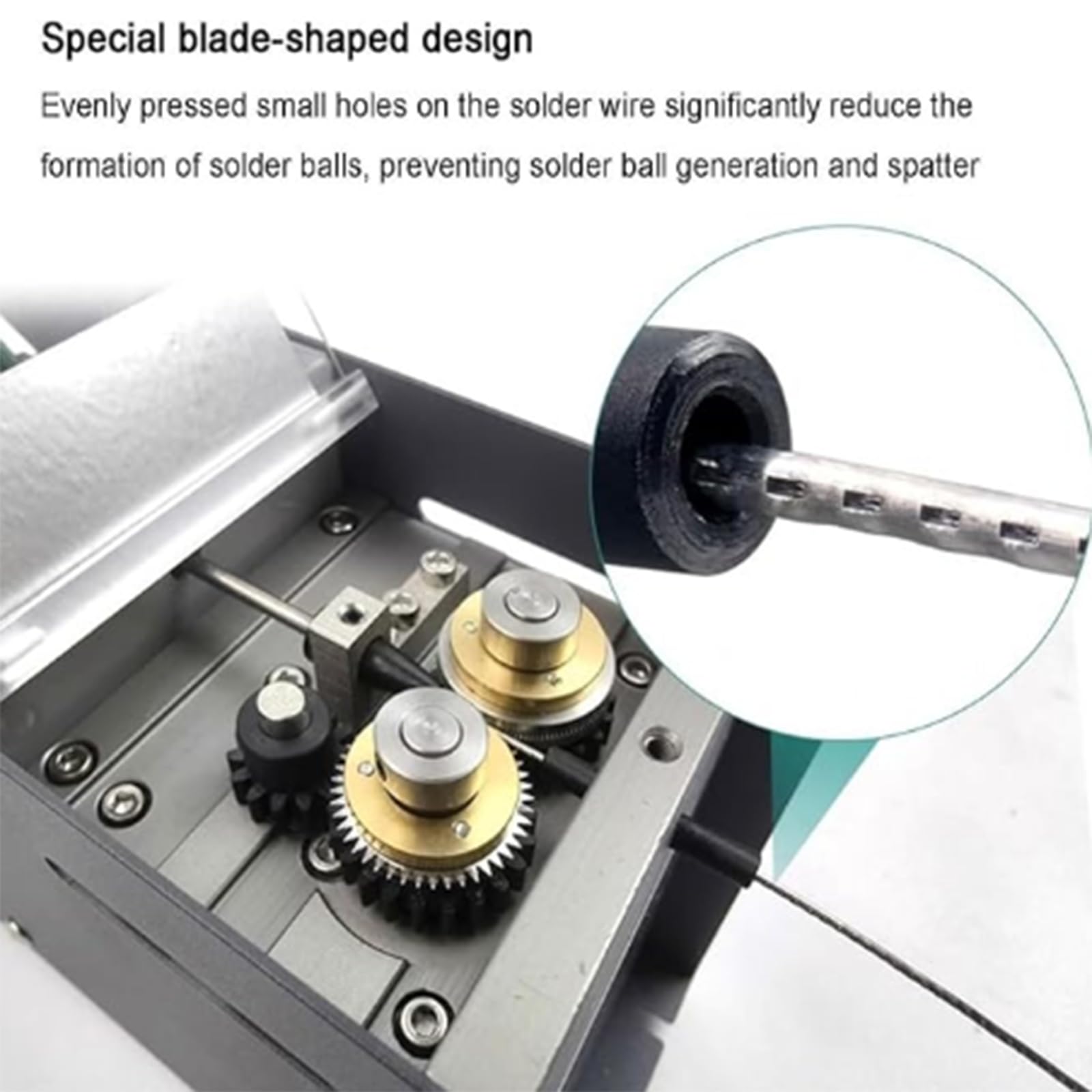 Dispositivo dispensador automático de soldadura con velocidad ajustable y mecanismo de pie para alambre de 1,0 mm, herramienta de carrete de alambre de soldadura eficiente e inteligente