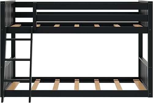 Miniatura 5 de Max  Lily Litera litera moderna escandinava marco de cama individual sobre individual de madera maciza para niños no necesita somier color