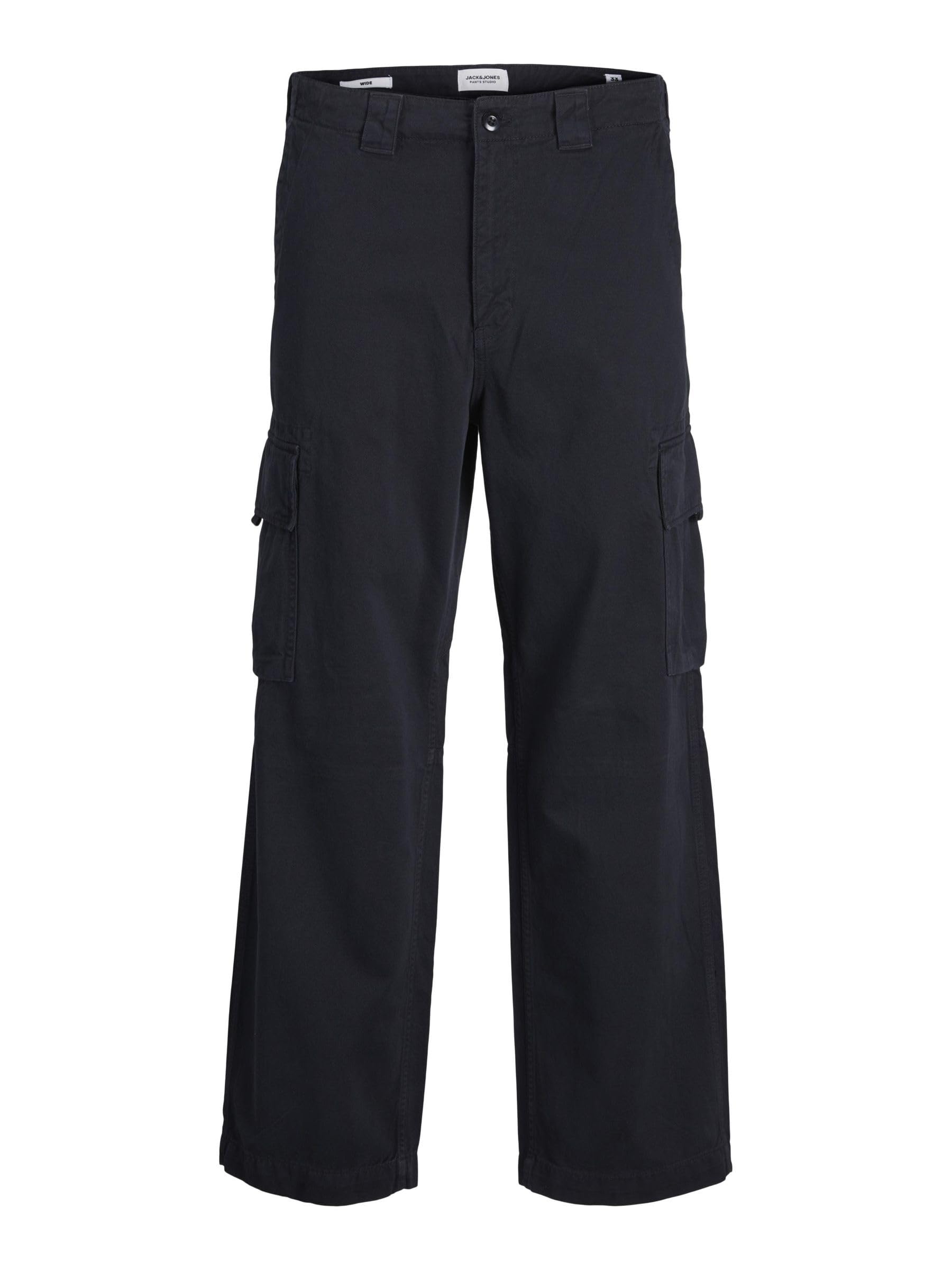 Wide Leg Fit Cargo-Hose Schwarz 32/32