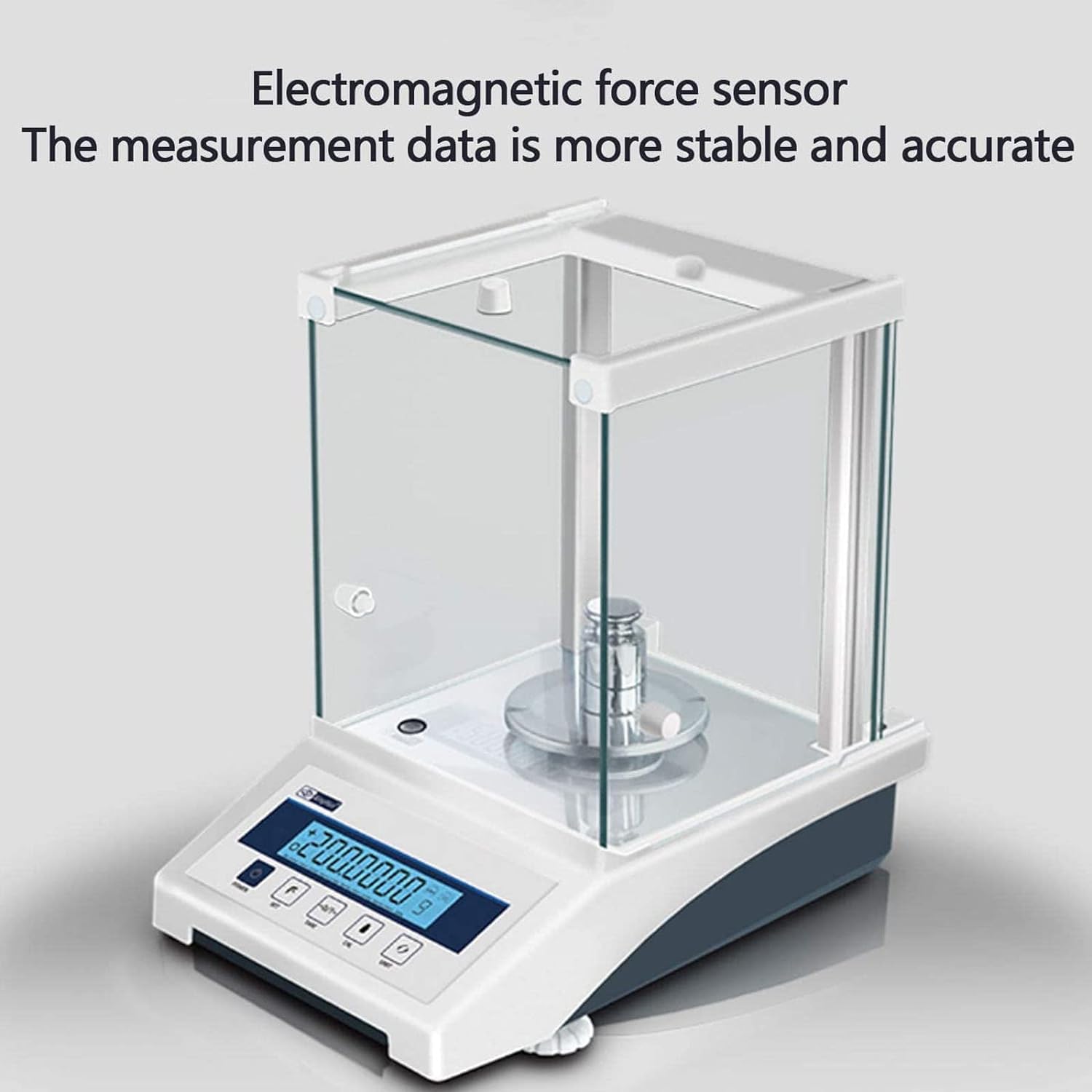 Balanza analítica de laboratorio de 0,1 mg, escala de precisión, báscula electrónica digital de alta exactitud, pesas y plato de pesaje de acero inoxidable, adaptador ded,One Color-220g/0.0001g