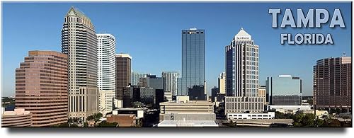 Tampa - Imán panorámico para nevera, recuerdo de viaje de Florida Tampa - Imán panorámico para nevera, recuerdo de viaje de Florida