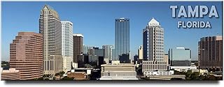 Tampa Panoramic Fridge Magnet Florida Travel Souvenir