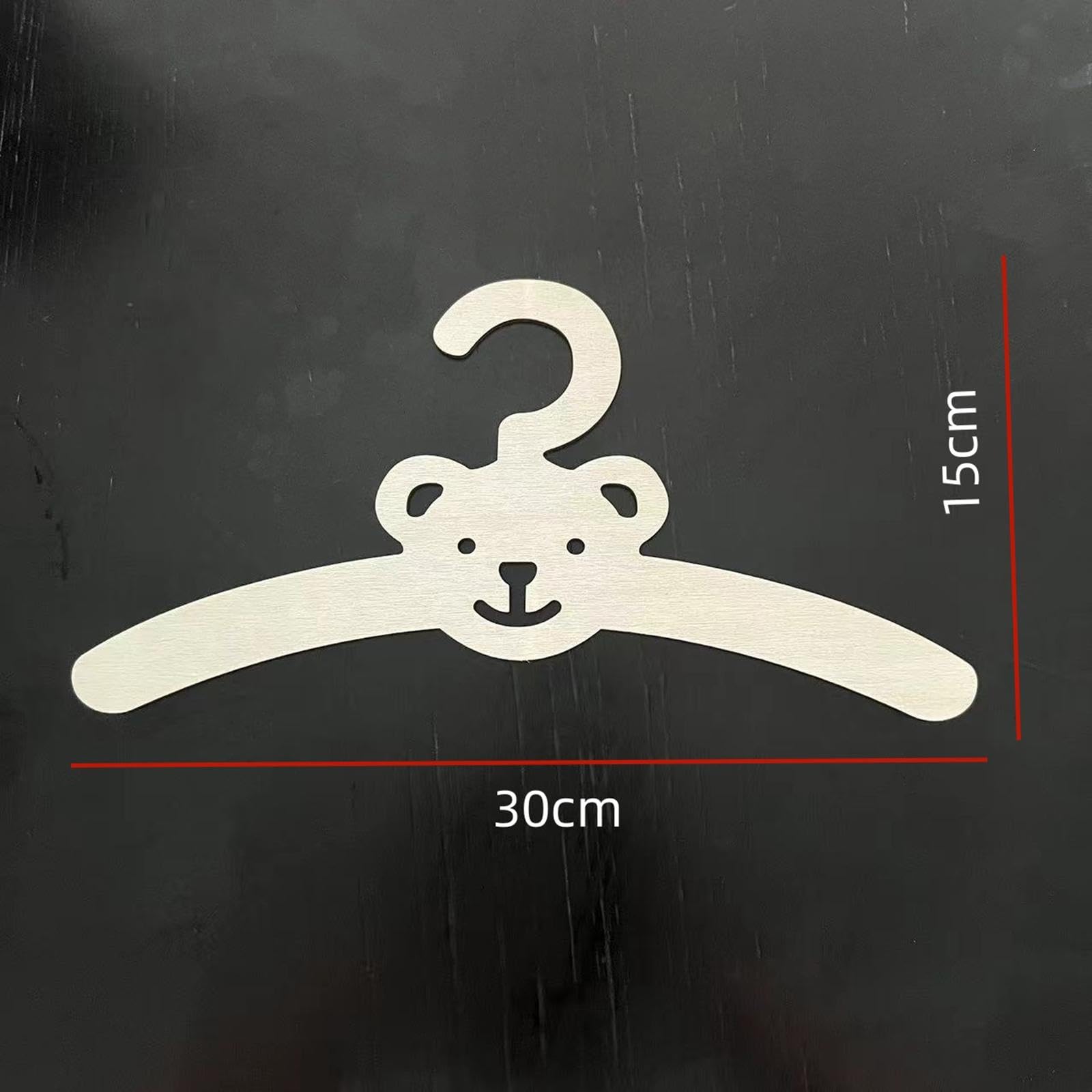 Qianly 5X Baby Clothes Hangers Kids Hangers Anti Slip Household Closet Hanger Sturdy Clothing Rack Wooden Clothes Hangers for Pants, Bear