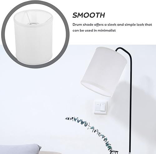 Miniatura 4 de Lámpara de mesa, pantalla de tela E27E14, pantalla de tambor de tela, cubierta de lámpara de pared, pantalla de lámpara de araña para lámpara de