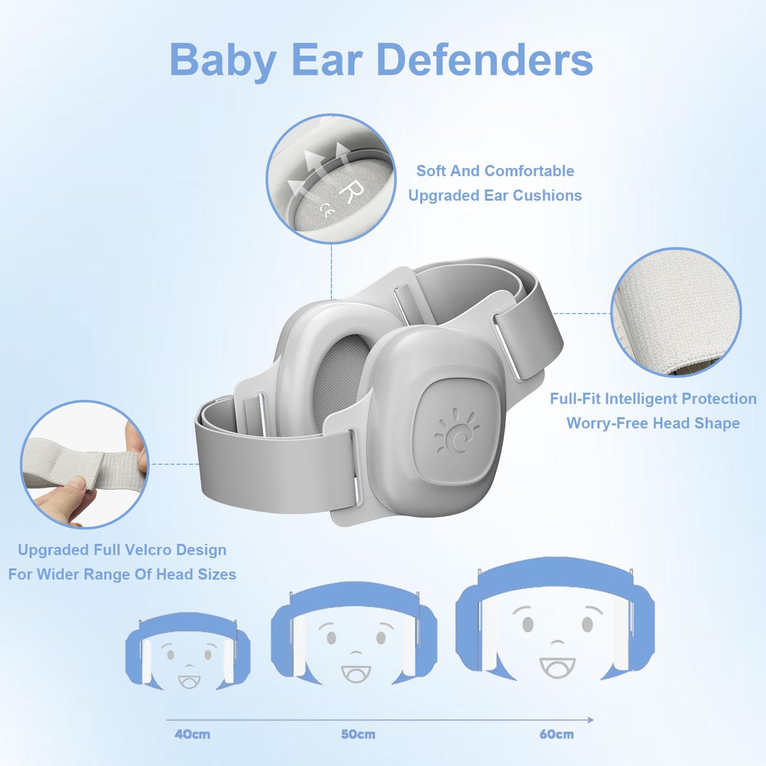 DSLIHA Baby Ear Protection for Infants and Toddlers, Soft & Adjustable Infant Noise Cancelling Headphones - Image 3