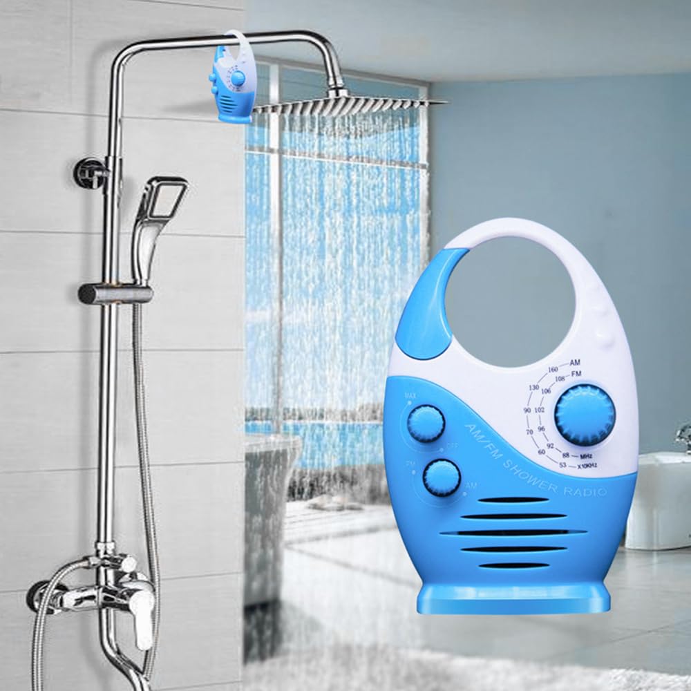 Sarini DAB/DAB+ Radio da doccia impermeabile AM FM portatile con gancio