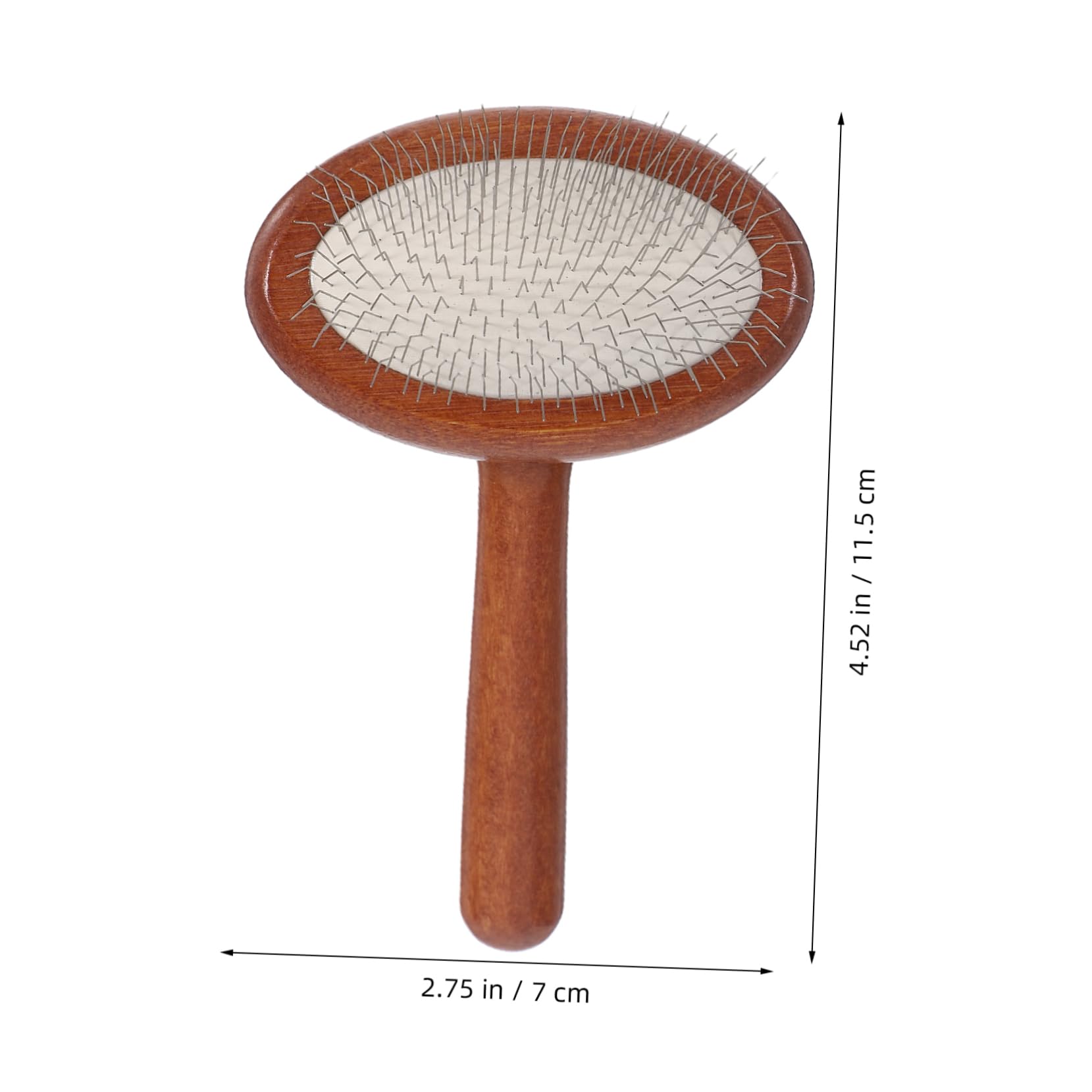 BESPORTBLE Wooden Dog Comb for Grooming Sturdy Pet Hair Brush with Stainless Steel Pins for Reducing Shedding and Tangles Various Breeds