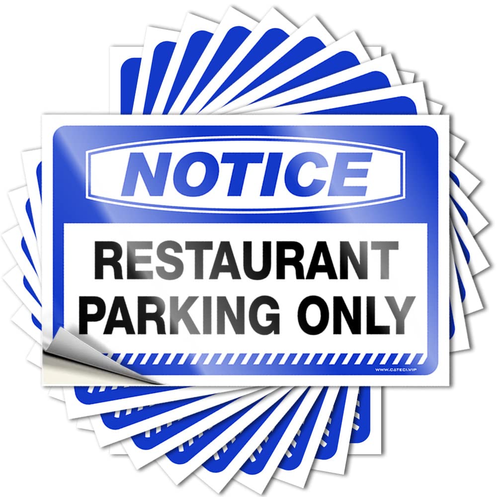 Camping Decorations Accessory Quote - Notice Restaurant Parking Only Scented Durable Sticker Easy Apply for Scooter Decor(12X18CM)