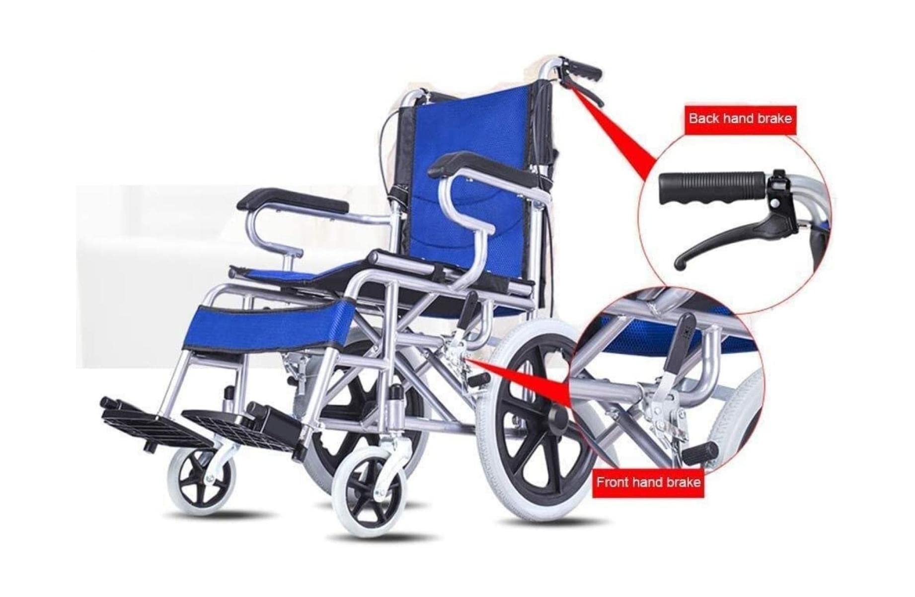 Wózek Inwalidzki Lekki Outdoor Wygodnylny Wózek Inwalidzki Składany Starszy Transport Outdoor Wygodnylny Wózek Inwalidzki