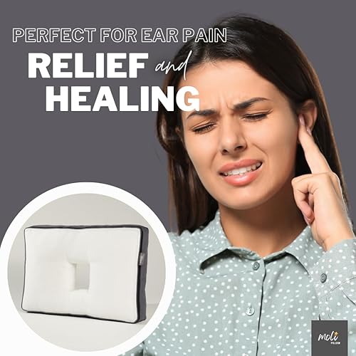 Miniatura 7 de Almohada de perforación de oreja para personas que duermen de lado  Almohada de oreja con orificio para dona para CNH, tinnitus o infección de oído