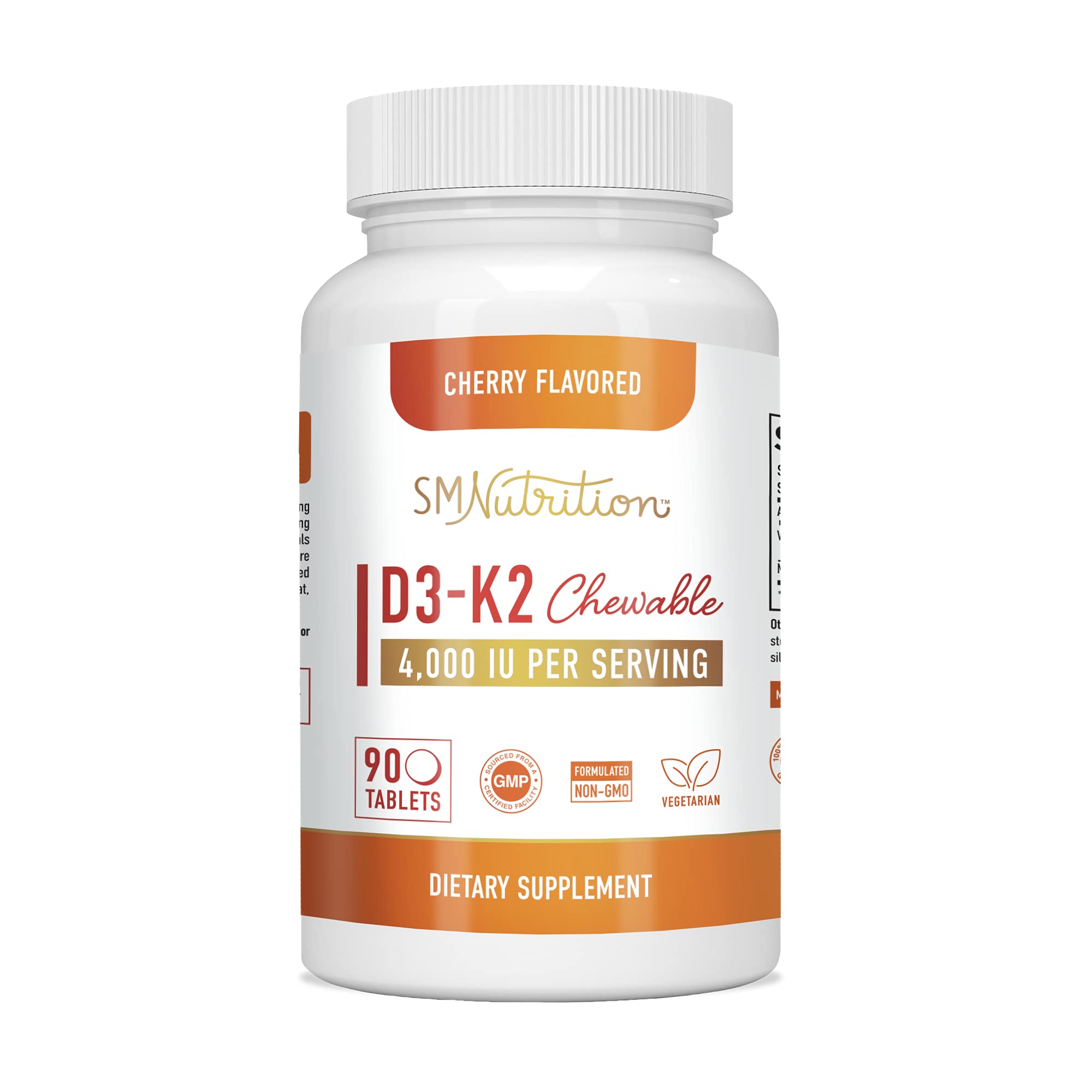 Buy D3 K2 Chewable 90 s, 45 Servings 4,000IU D3 (2,000IU per