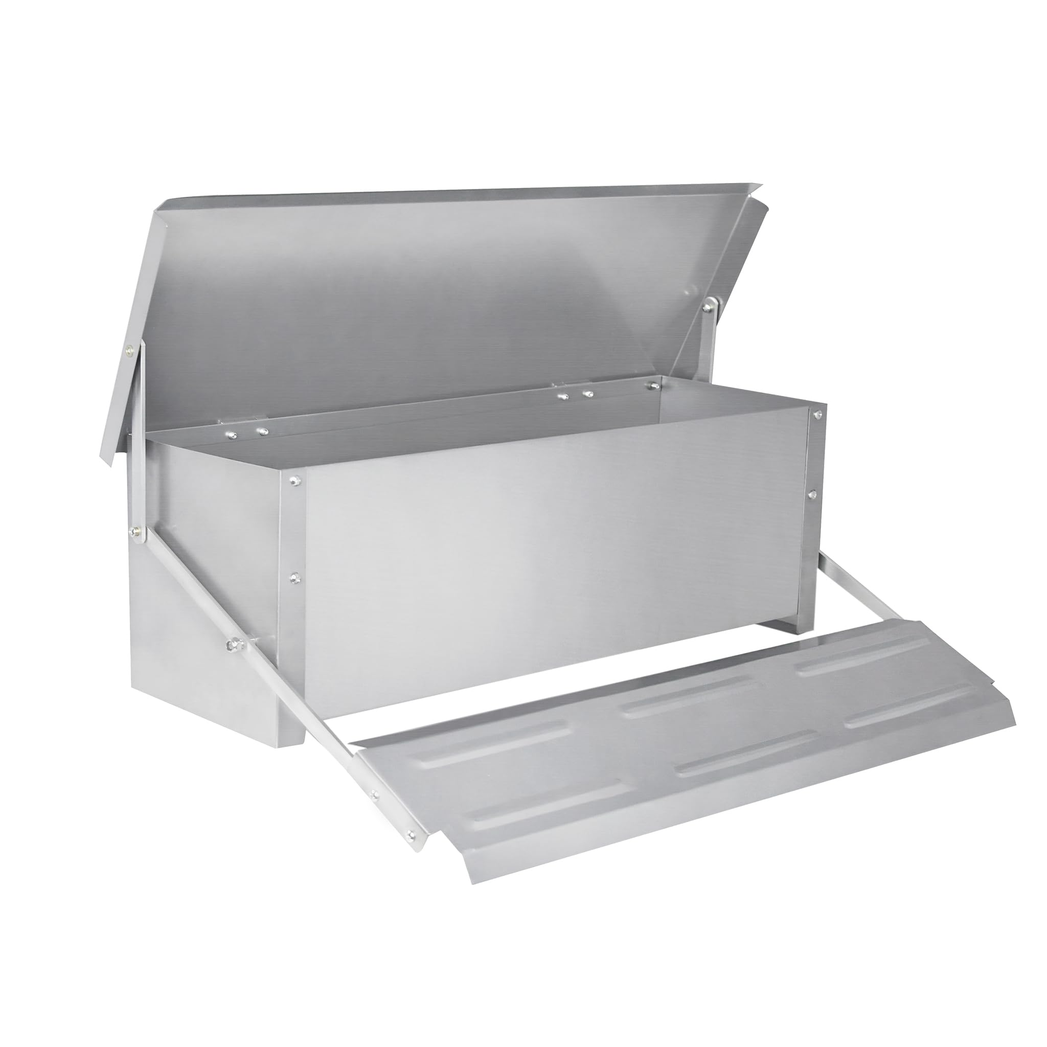 NAIZY Automatyczny automat do karmy dla kur o pojemności 10 kg, dozownik karmy ze stopu aluminium z pedałem, koryto na karmę dla drobiu dla kur i drobiu