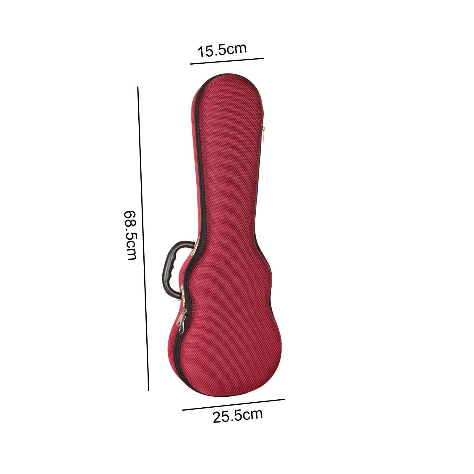 Generic Ukulele Tasche Rucksack Tragetasche Gig Tragegriff Und Verstellbarem Schultergurt Aus Polyester EVA für Anfänger Profis Reisen Outdoor Auftrit, ROT