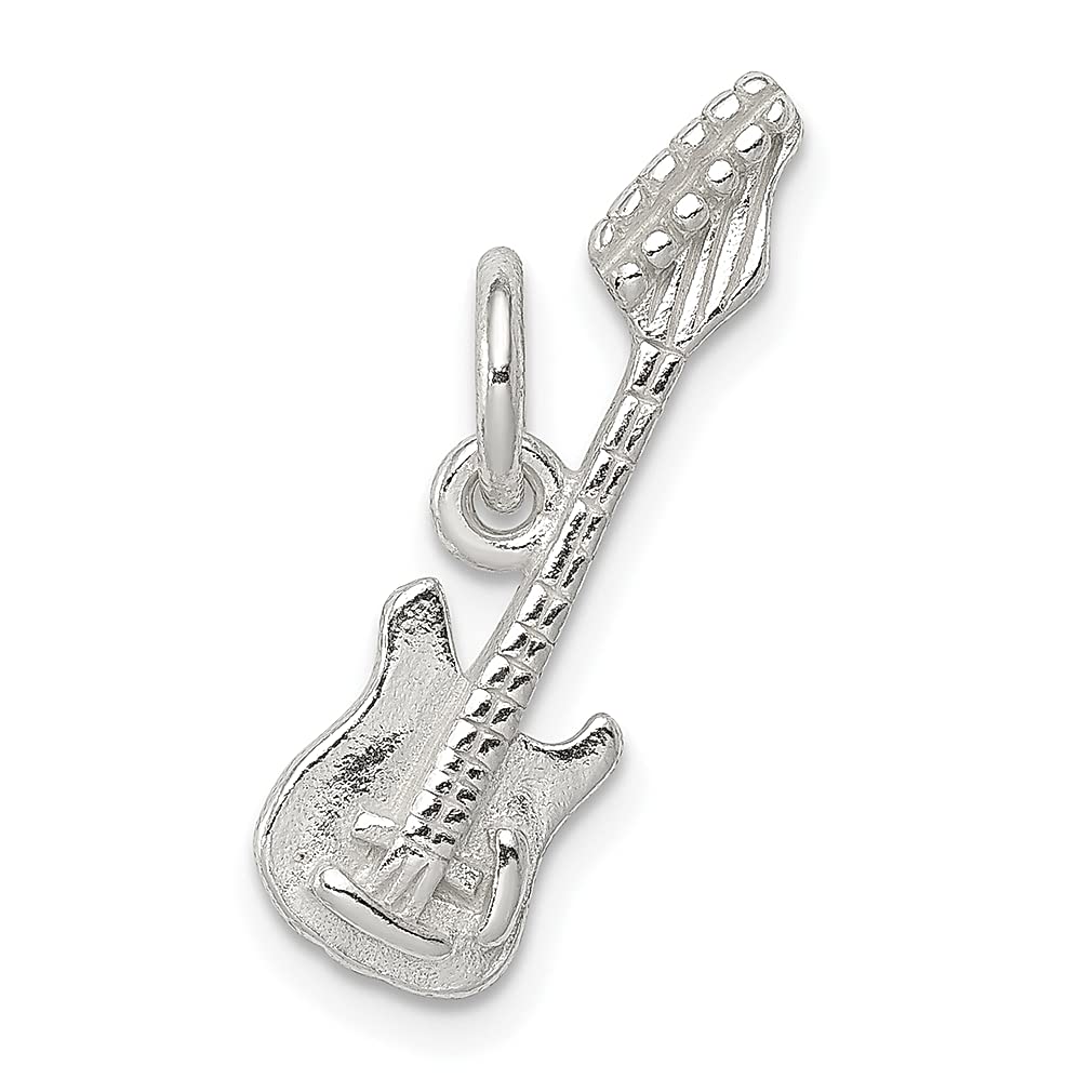 Srebro wysokiej próby 925 gitara elektryczna wisiorek wisiorek wisiorek instrument muzyczny człowiek hobby sport zawód sztuka muzyka dobra biżuteria dla taty męskie prezenty dla niego
