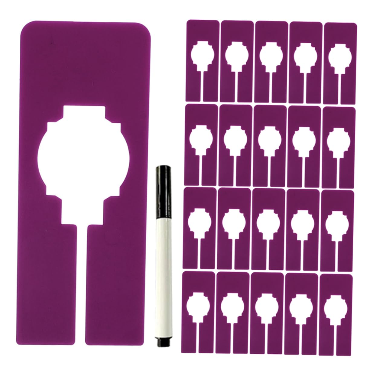 30Pcs Closet Dividers with Writable Marker Hanger Tags for Clothing Organization for Home and Retail Wardrobe Management