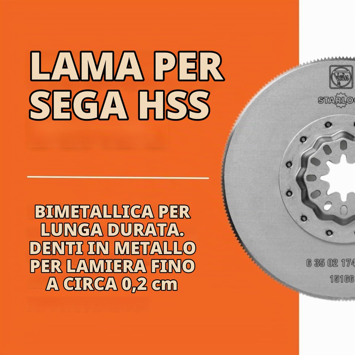 FEIN Lama da taglio HSS Ø 85 mm, conf, 5 pz., Attacco Starlock, Forma circolare, dentatura metallica, Lama bimetallica